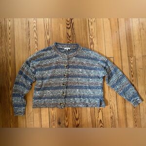 Madewell Button Front Cardigan Sweater Chunky Knit Multicolor Size L
